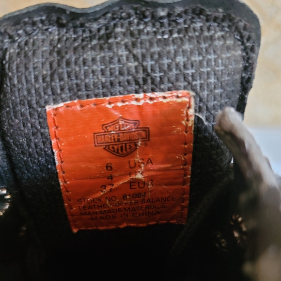 Harley-Davidson Women's Faded Glory Black Motorcycle Boots #81024 Size 6 - Picture 7 of 8